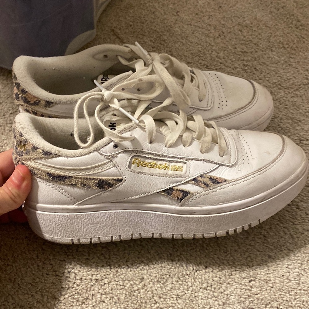 Leopard and white Reebok